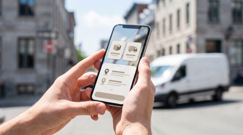 Booking a utility van online in Quebec