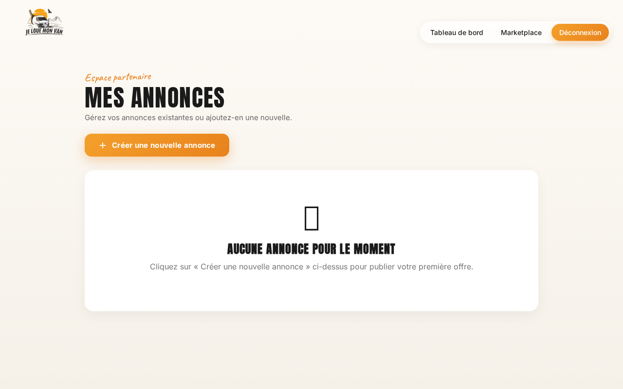Liste de mes annonces desktop